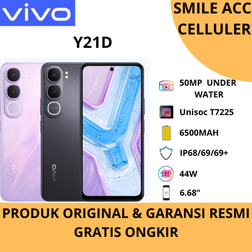 HANDPHONE VIVO Y21d RAM 4/128GB | 6/128GB | 8/128GB | 6/256GB GARANSI RESMI