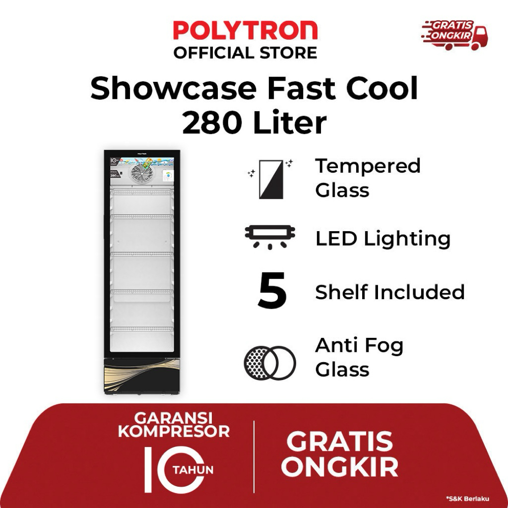 POLYTRON SHOWCASE SCN-287(280L) SHOWCASE POLYTRON 5 RAK