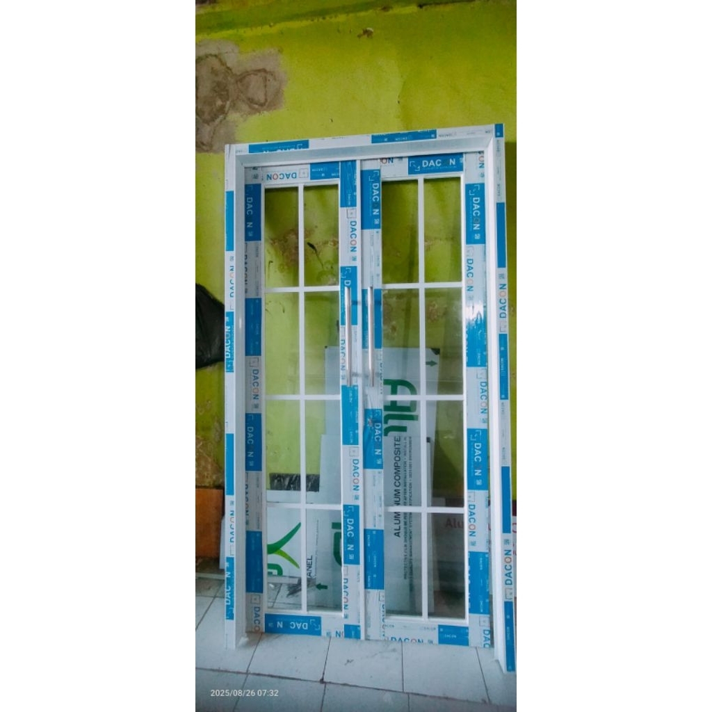 SET KUSEN PINTU UTAMA ALUMUNIUM KACA MATI/ PINTU KUPU-KUPU