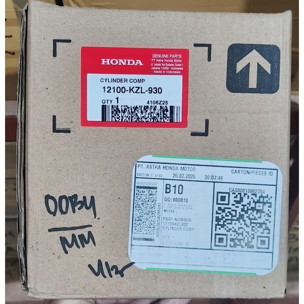 12100KZL930 Blok Seher, Cylinder Comp Honda Spacy FI 12100-KZL-930