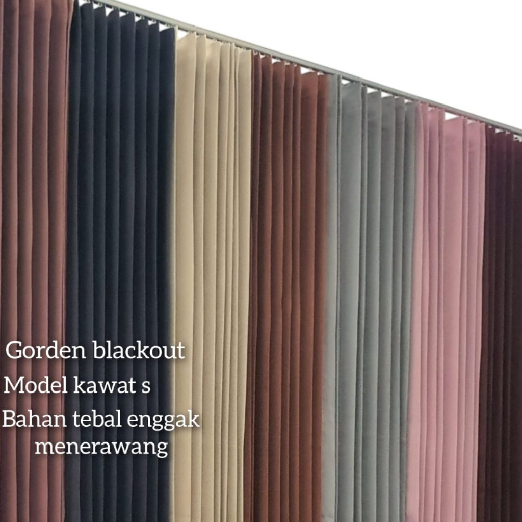 Gorden Blackout Plisket Model Cantolan Kawat s