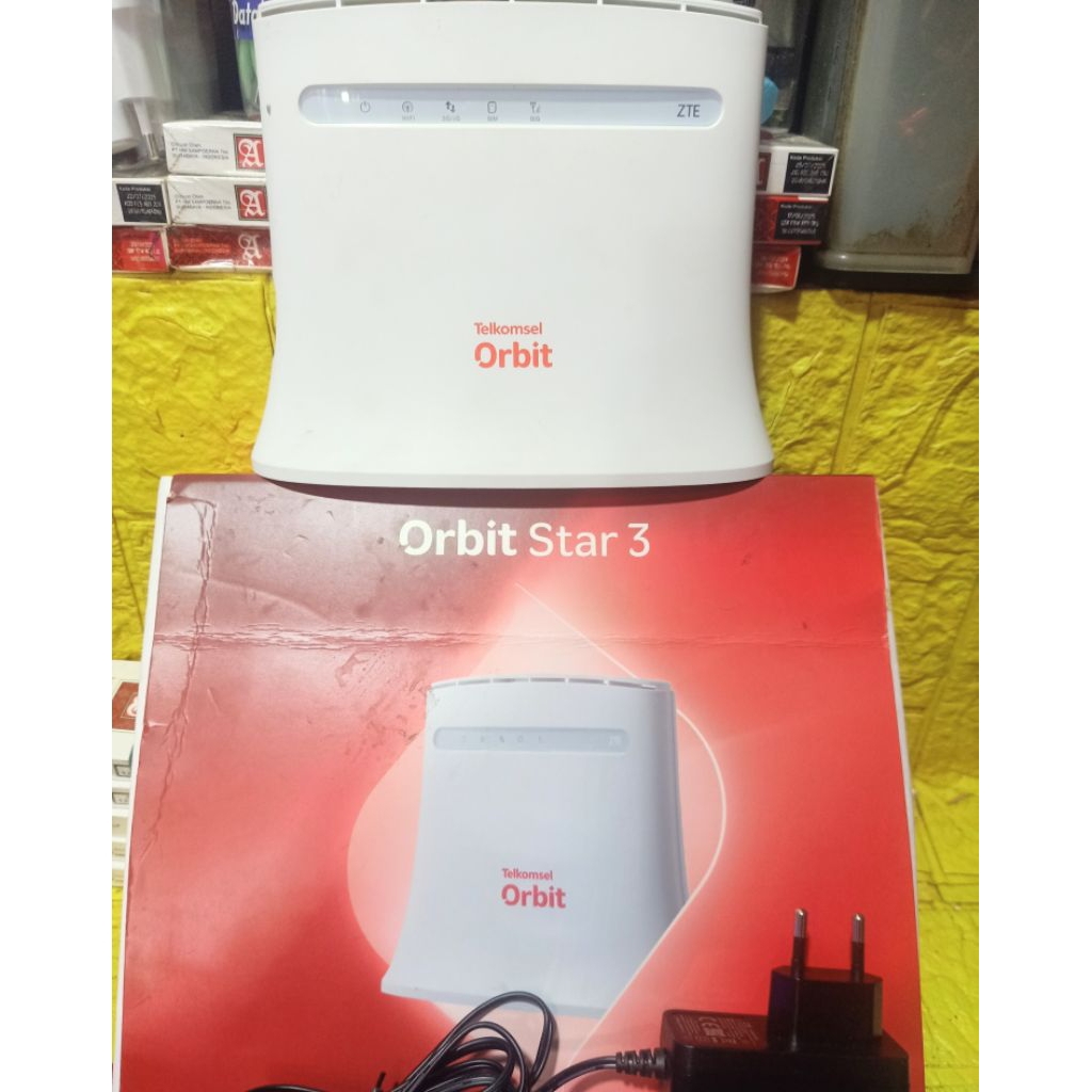 Router ORBIT STAR 3.Unlock Semua Kartu GSM 4G LTE.( Dus+Orbit+Adaptor )