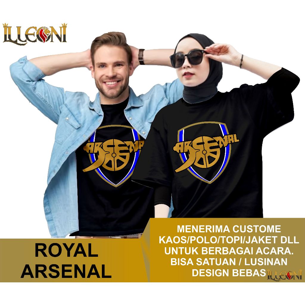 Kaos Royal Arsenal BIG SIZE (S-5XL)Kaos The Gunners . Kaos Meriam London   Kaos Arsenal