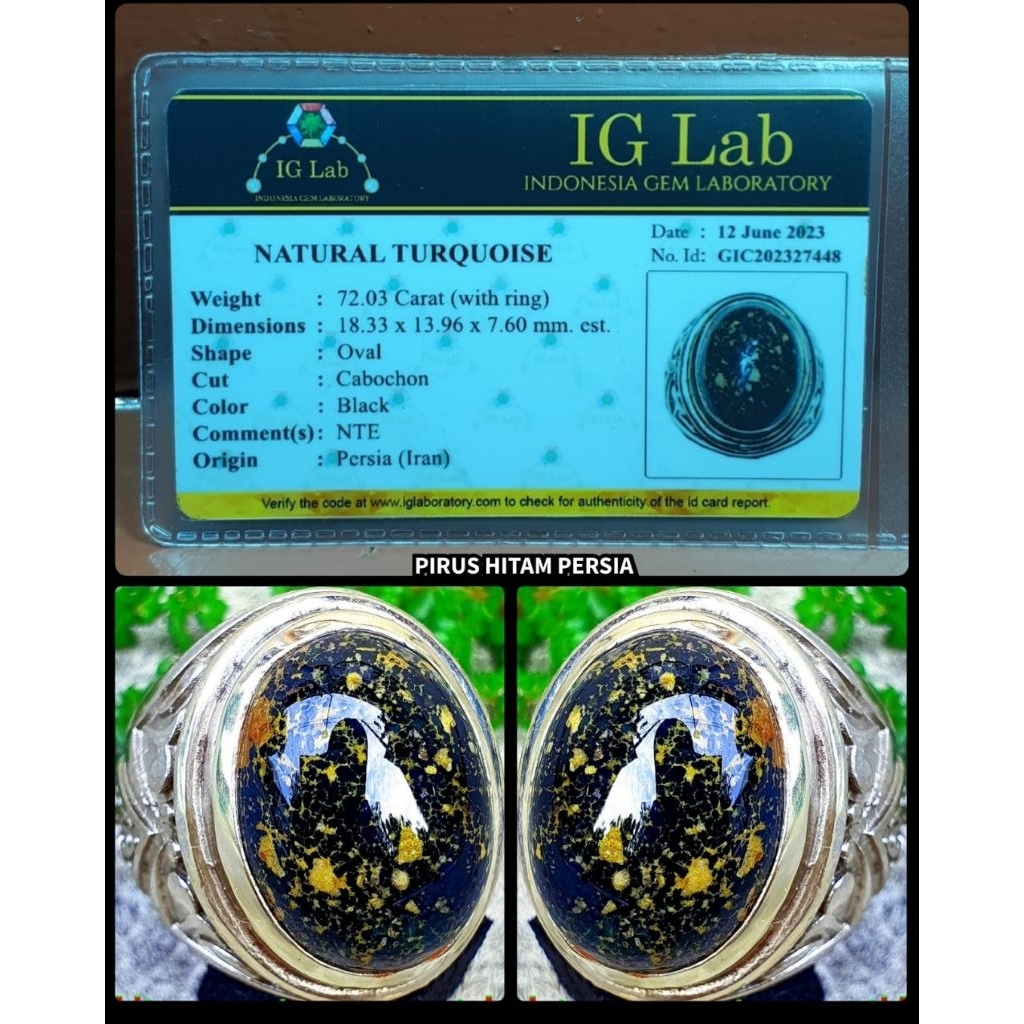 batu pirus hitam jenong super HQ asli lawasan from iran.