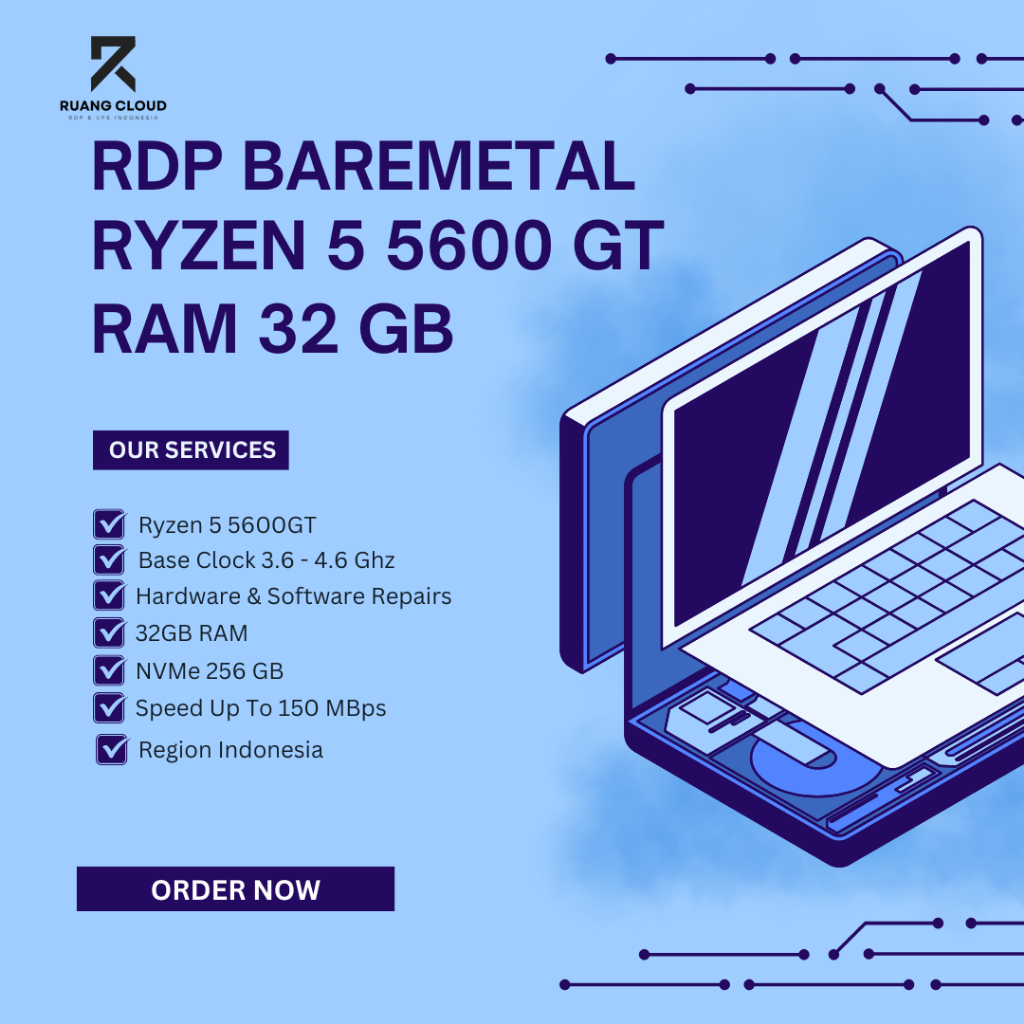 RDP BAREMETAL RYZEN 5 5600GT SUPPORT ALL EMU - ROBLOX BISA