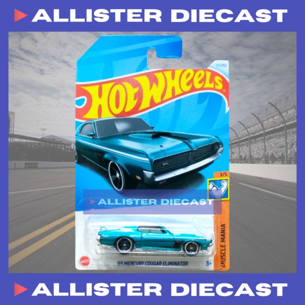 Hot Wheels 69 Mercury Cougar Eliminator Biru Hotwheels 69 Mercury Cougar Eliminator Blue HW Muscle M