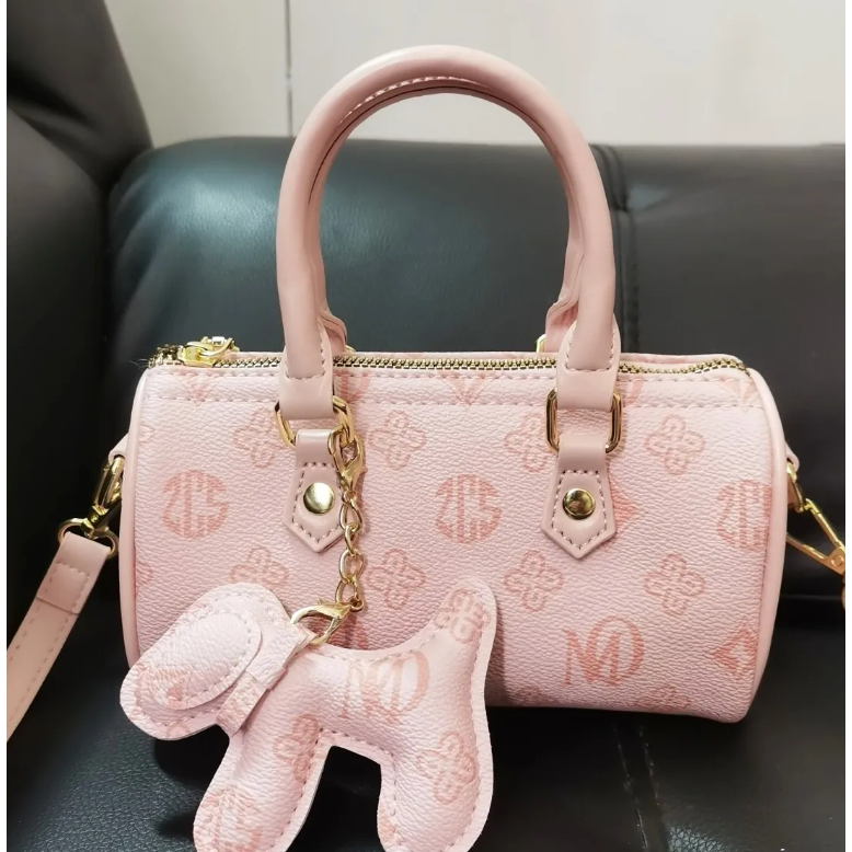 Tas Wanita Elegan Bag Bentuk Bantal Pink/White Lucu Tenteng Korean Style Tas Bahu Tas Selempang