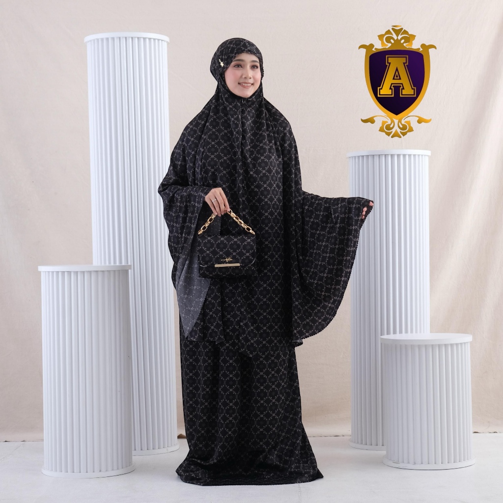 Mukena Dewasa Sutra Silk Premium Travel Tas Pouch