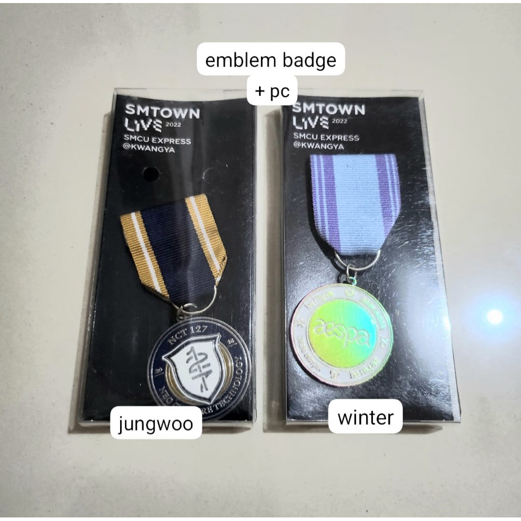 [SEALED] OFFICIAL MERCHANDISE SMTOWN LIVE KWANGYA SMCU 2022 EMBLEM BADGE + PHOTOCARD JUNGWOO NCT 127