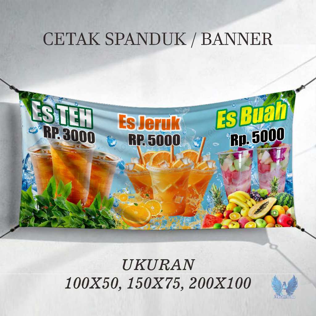 Cetak Spanduk Banner MINUMAN SEGAR Costom Desain