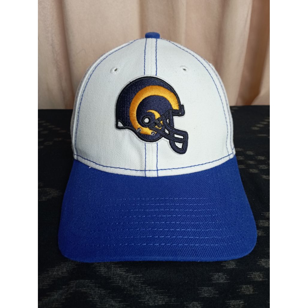 Topi New Era Caps logo bordir helm 'LA RAMS' NFL
