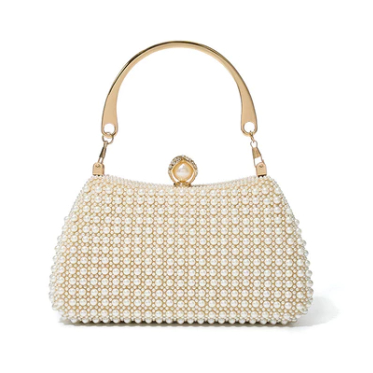 Tas Kondangan Clutch Wanita Dompet Wanita Mutiara Jahit EleganMewah Wisuda