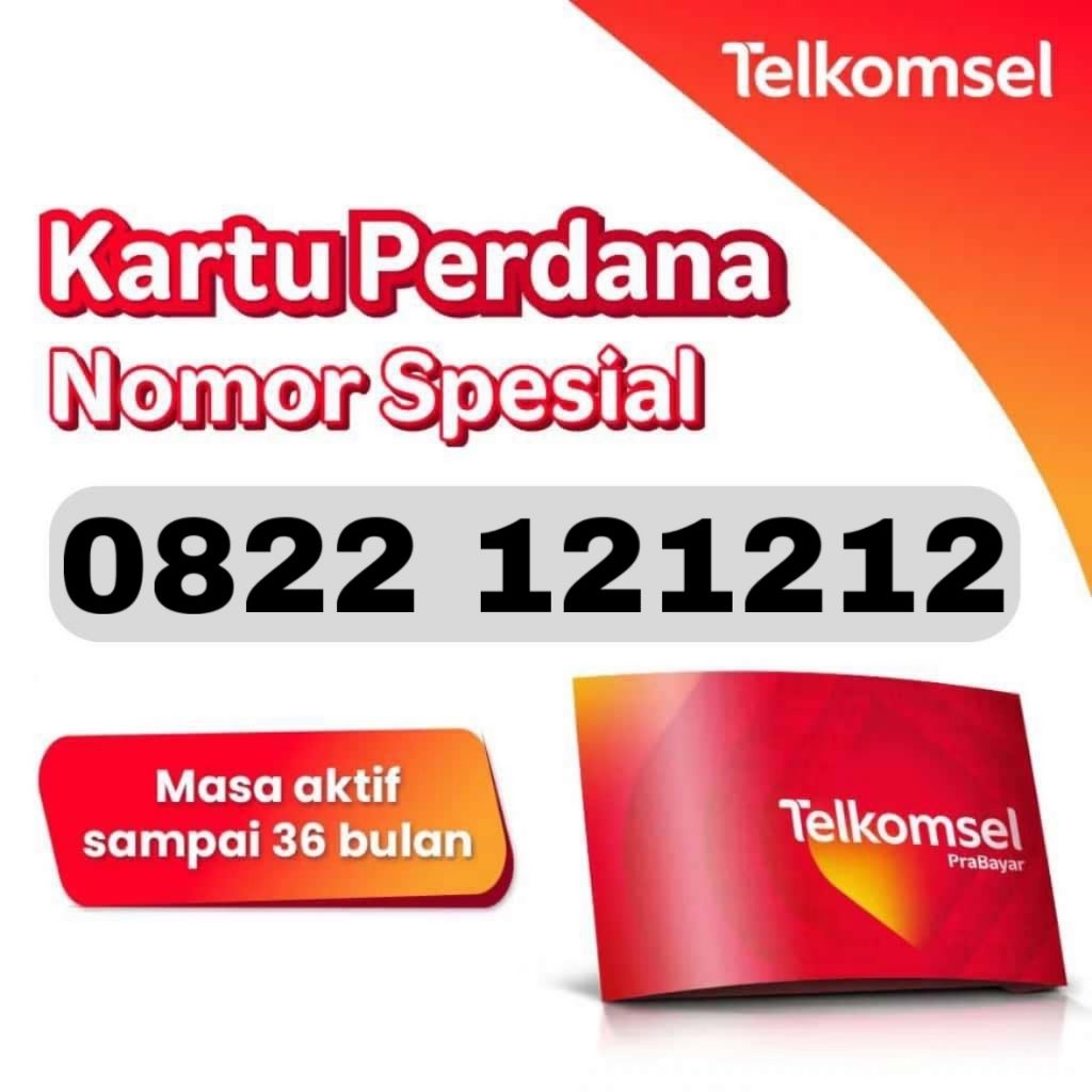 Nomor Cantik Simpati 10digit Telkomsel 0822 121212