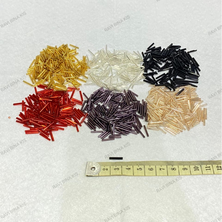 Payet bambu FGB 50 gram - Payet Bambu - Manik Bambu Payet Panjang Polos 12mm