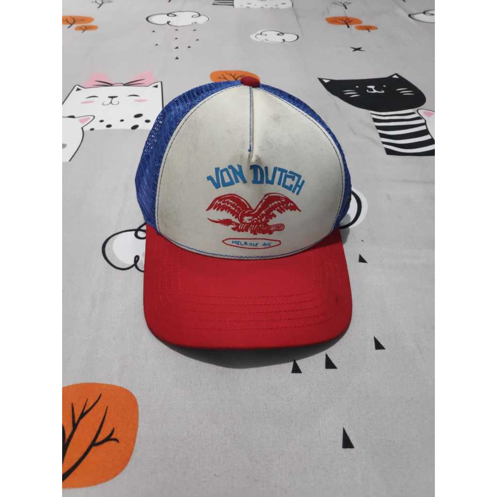 Topi Von Dutch Original - Trucker Hat 1359 Unisex Ori Mall, Logo Bordir Premium