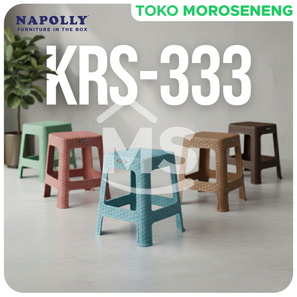 Kursi Bakso Plastik Rotan Napolly KRS-333 | Kursi Plastik Anyam Kuat & Ringan Serbaguna | Satuan | P