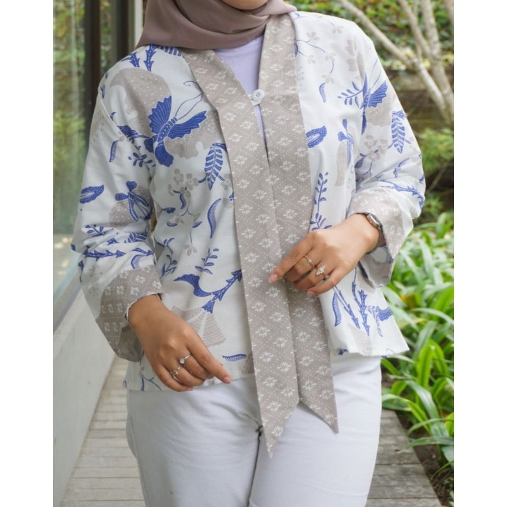 Blouse Outer Batik Kerja Wanita Kekinian