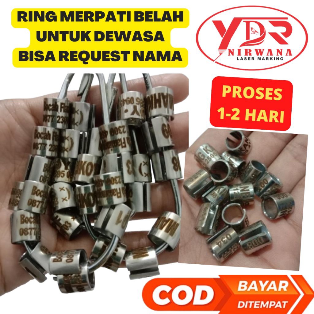 RING MERPATI BELAH BAHAN BAJA