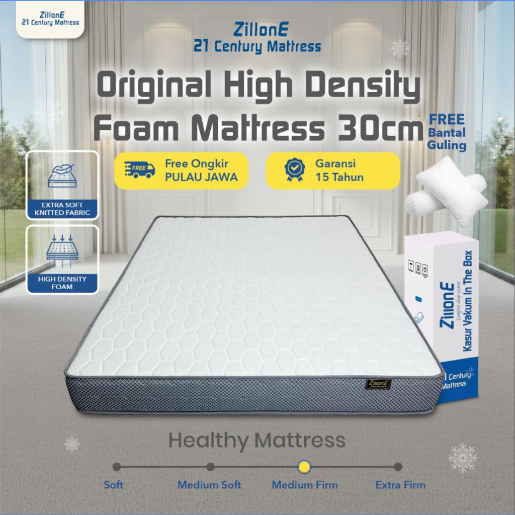 Zillone Kasur Busa Original Orthopedic High Density Foam 30cm – Kasur Busa Superior | Kasur Orthoped