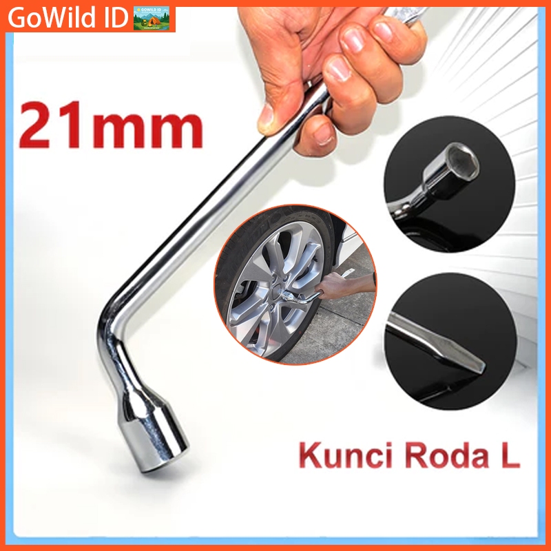 21 MM Kunci Roda L / Kunci Roda Ban Mobil Model L  Congkelan Ban Mobil Motor COD