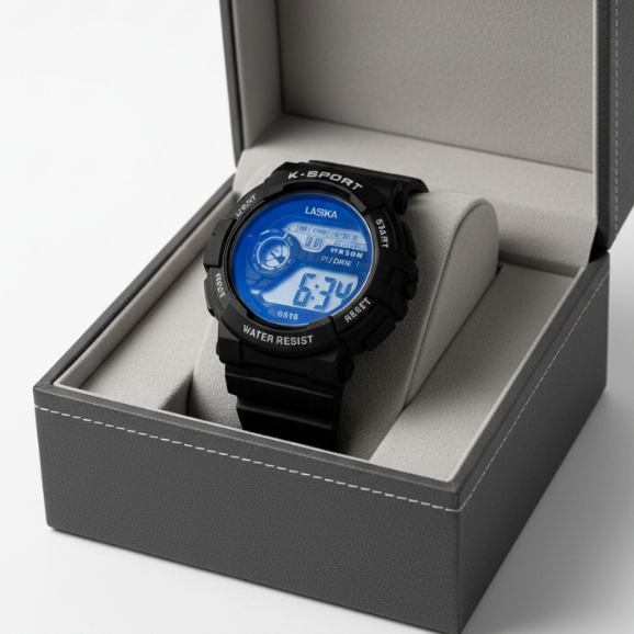 FREE BOX Jam Tangan Anak Cowok Keren Sport Anti Air Digital Waterproof