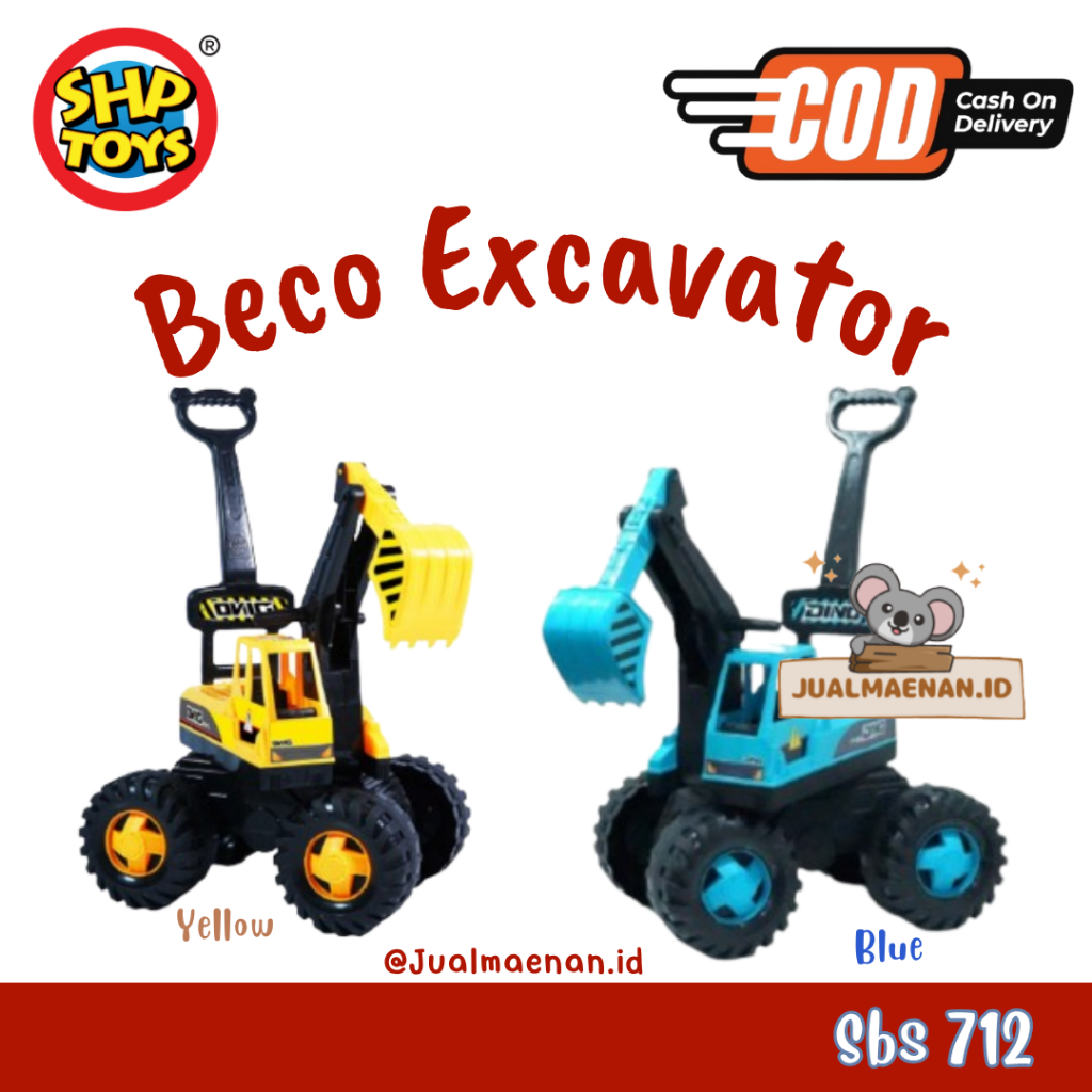 MAINAN DORONG EXCAVATOR BEKO SHP SBS 712 SHP TOYS TRUK KERUK