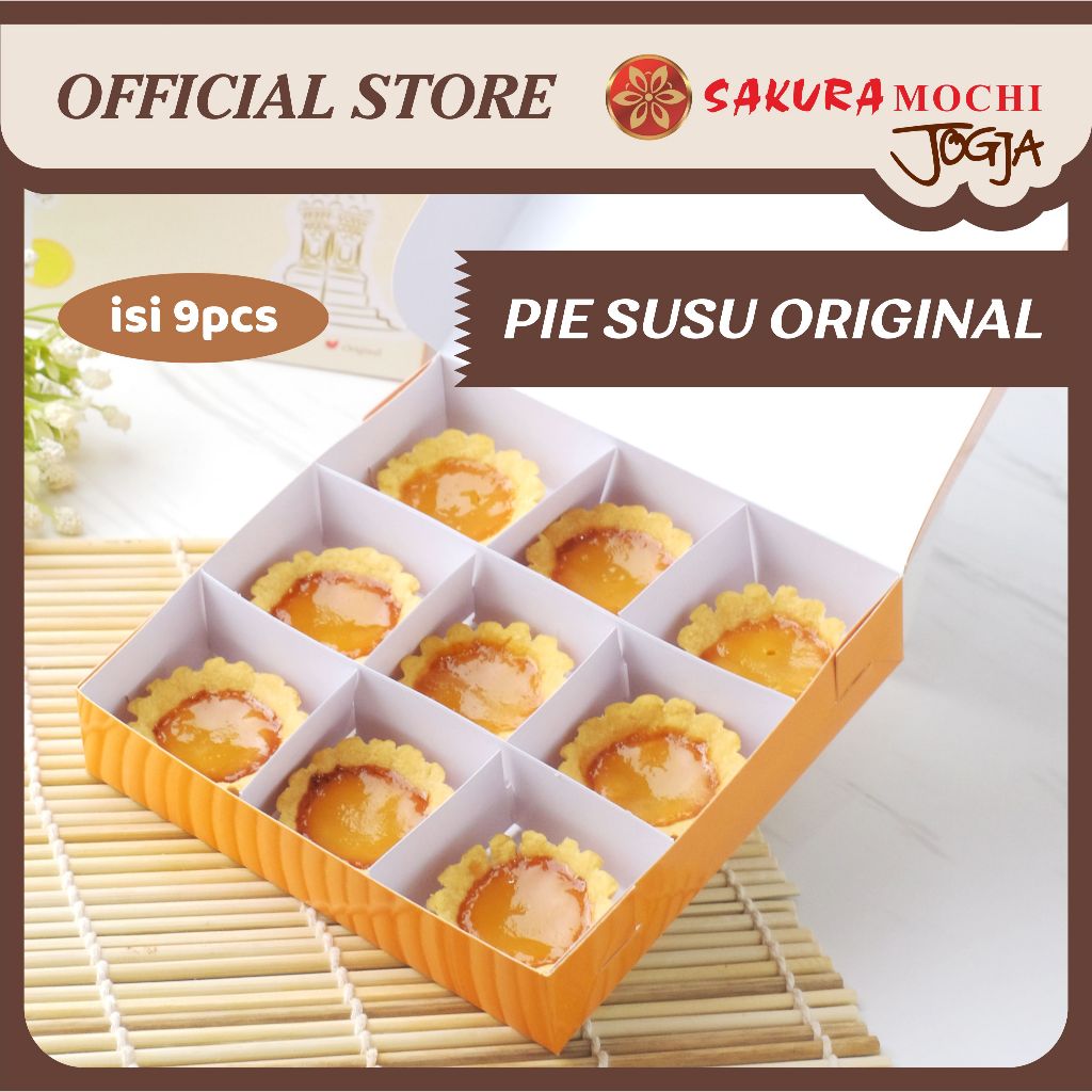Pie Susu Jogja [ Isi 9 ] pcs Fresh & lembut | Sakura Mochi