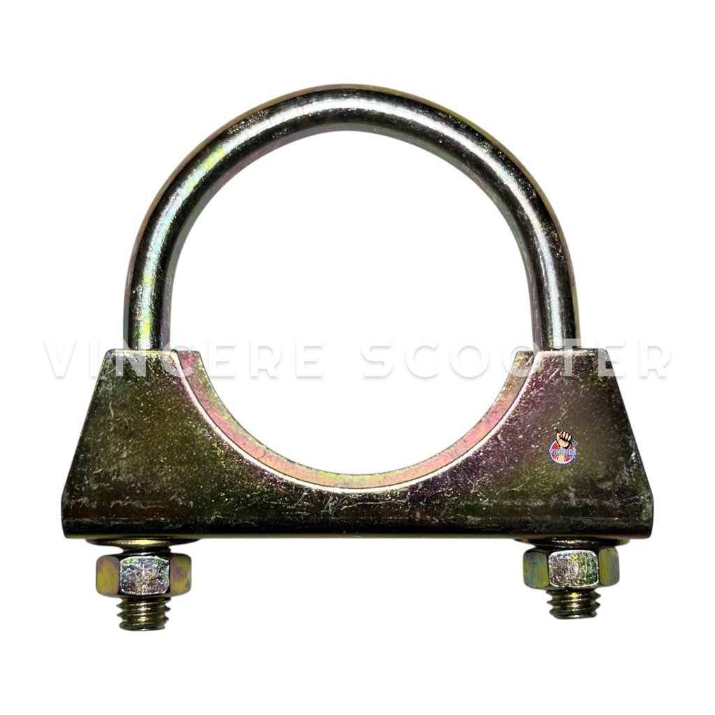 Klem Breket Pegangan Knalpot Racing Buang Kiri Vespa Largeframe
