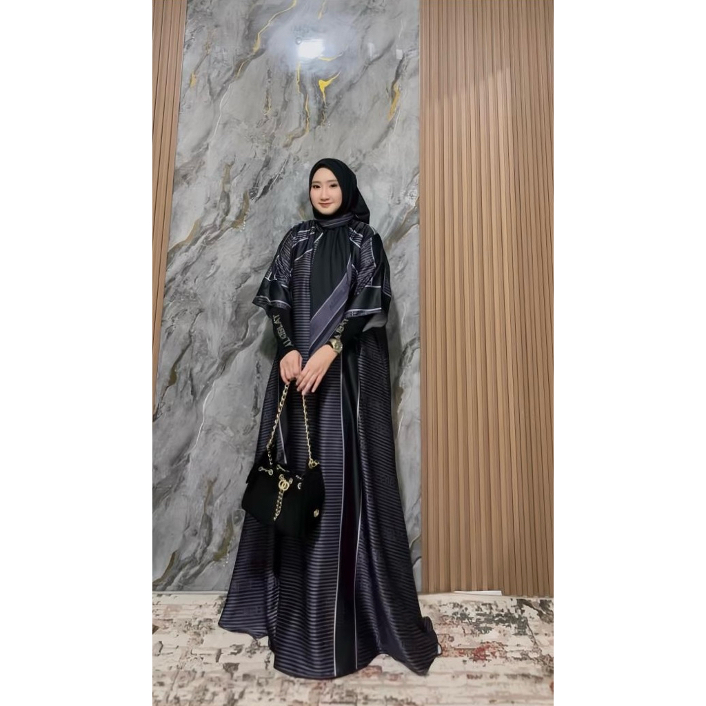 SET GAMIS SCRAVE ALQIBLAT TERBARU