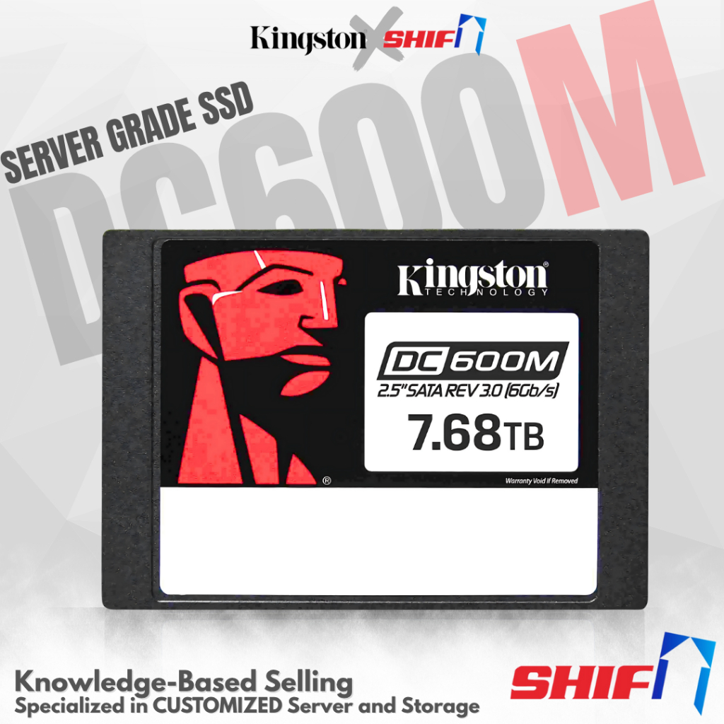 SHiFT - Kingston DC600M 7.68TB | Server Grade SSD - SAN NAS SERVER PC LAPTOP Kompatibel