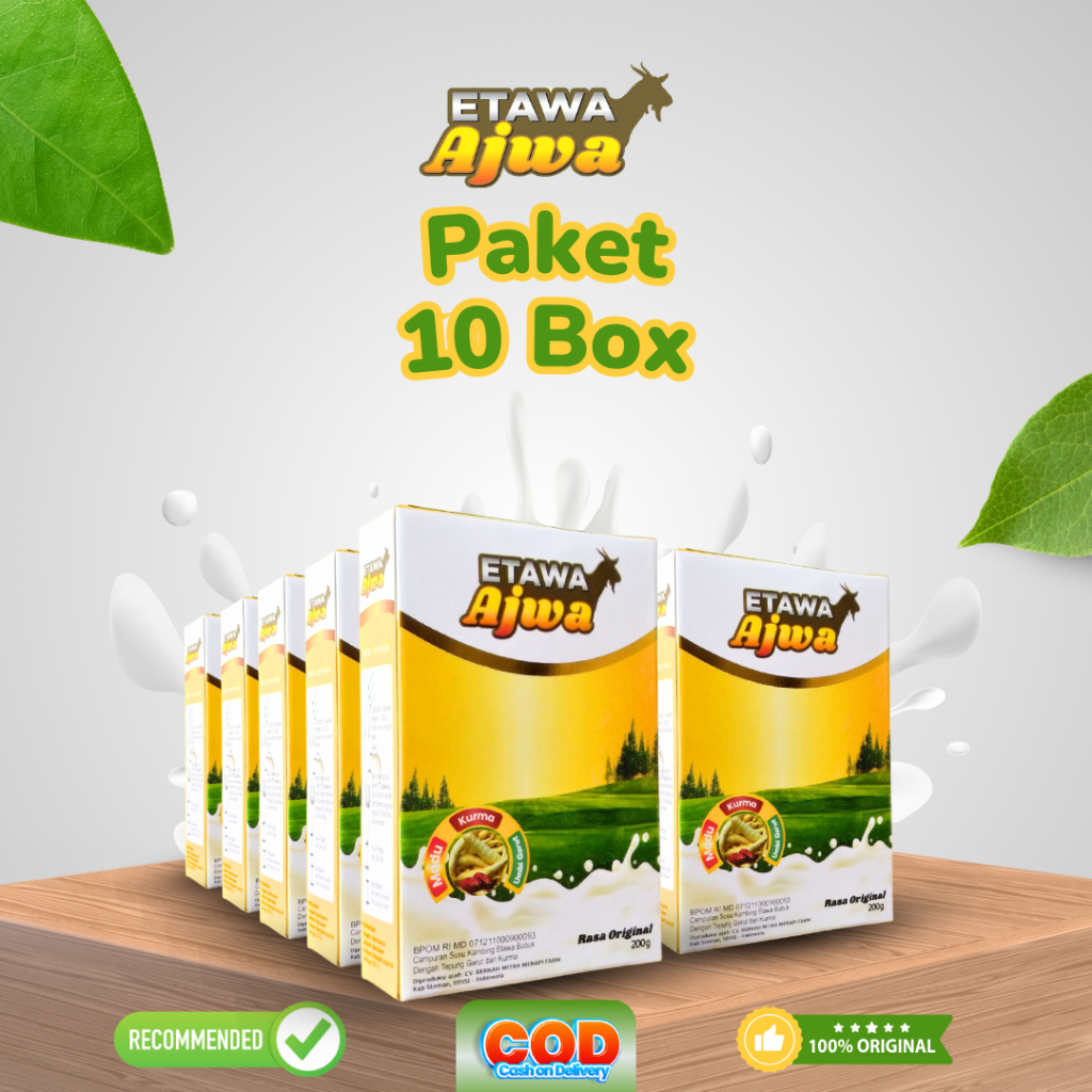 Paket 10 Box Etawa Ajwa Susu Kambing ETawa plus madu kurma ubi garut