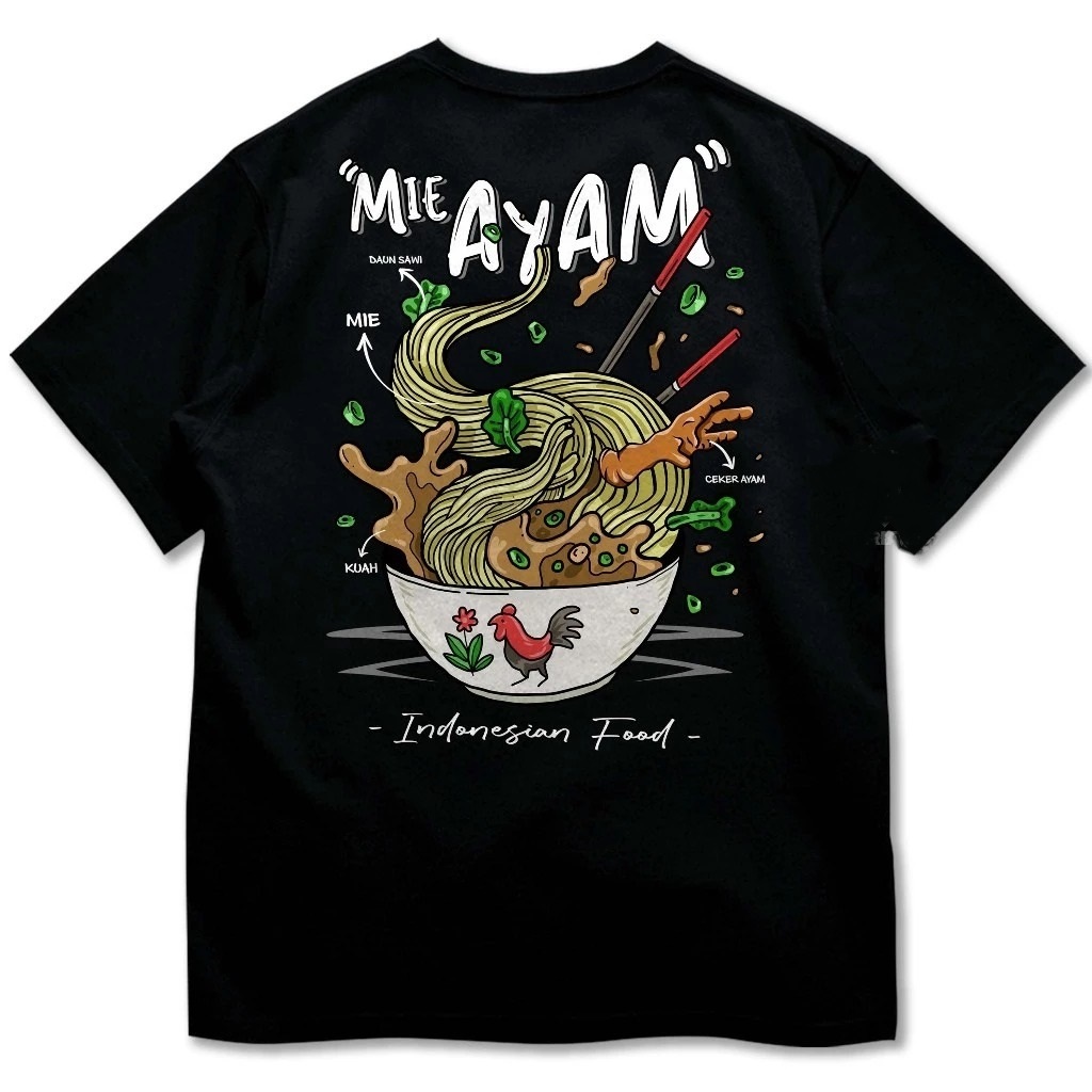 KAOS Mie Ayam KAOS DISTRO Mie Ayam PRIA WANITA