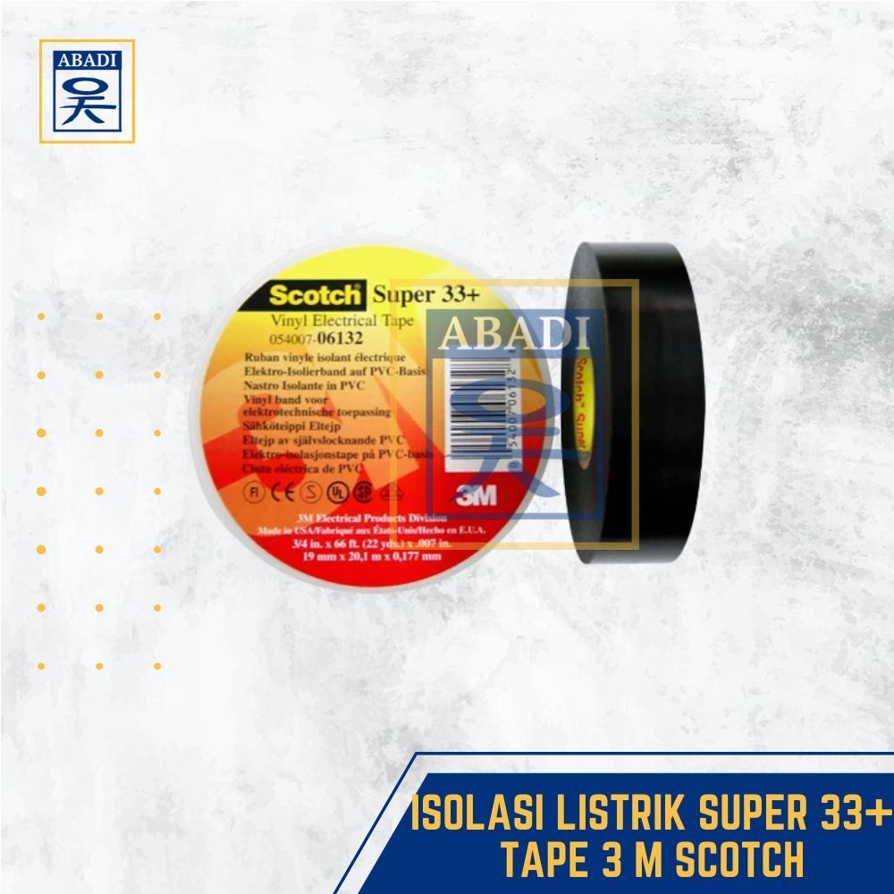 ISOLASI LISTRIK SUPER 33+ TAPE 3 M SCOTCH