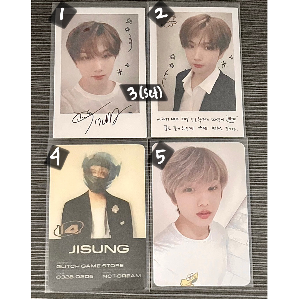 PHOTOCARD OFFICIAL MURAH JISUNG NCT DREAM  Polaroid dream vibe set  glimo scratch glitch mode lenti 