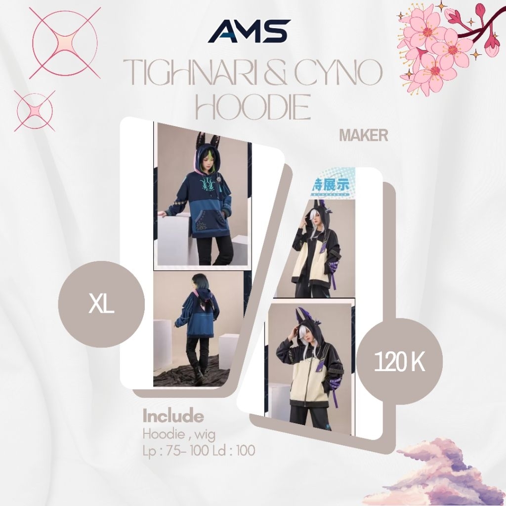 Rental Hoodie Tighnari/Cyno Maker Size XL