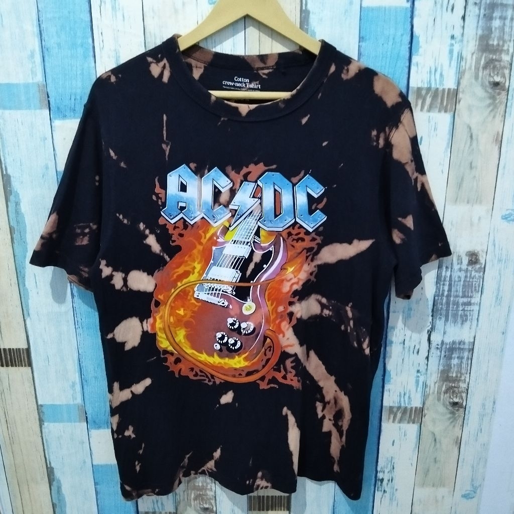 kaos band ACDC tie dye/GU
