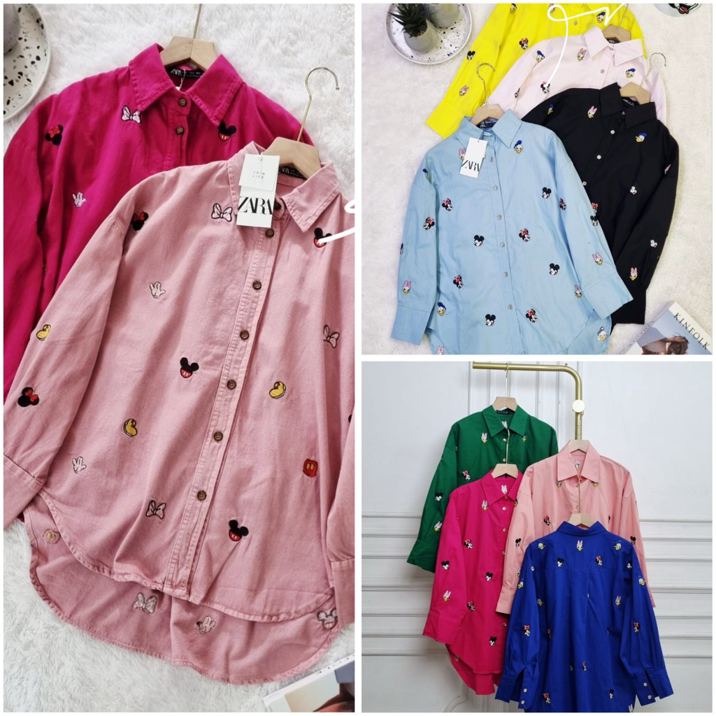 Kemeja zara Wanita MERAH PUTIH EDISI 17 Agustus - Kemeja Wanita Kemerdekaan