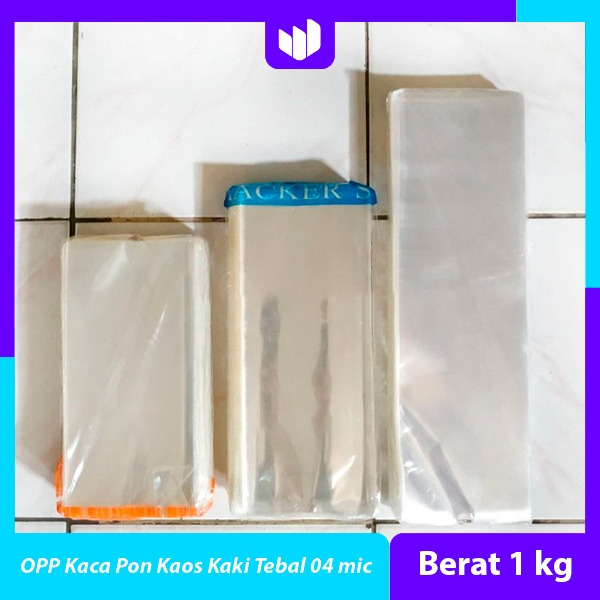 Plastik Packing Kaos Kaki Bening / Plastik Kemasan Kaos Kaki / Plastik OPP Pond Kaos Kaki 1 kg