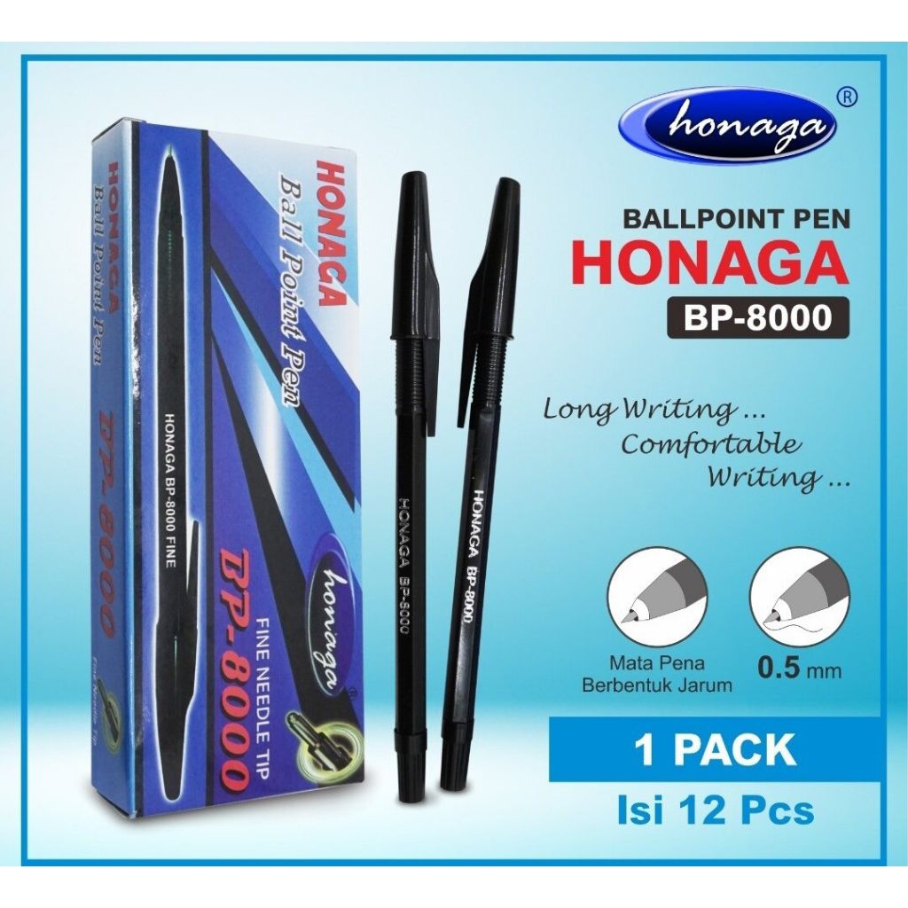 BOLPEN BALLPOINT PEN PULPEN HONAGA BP 8000 BP8000
