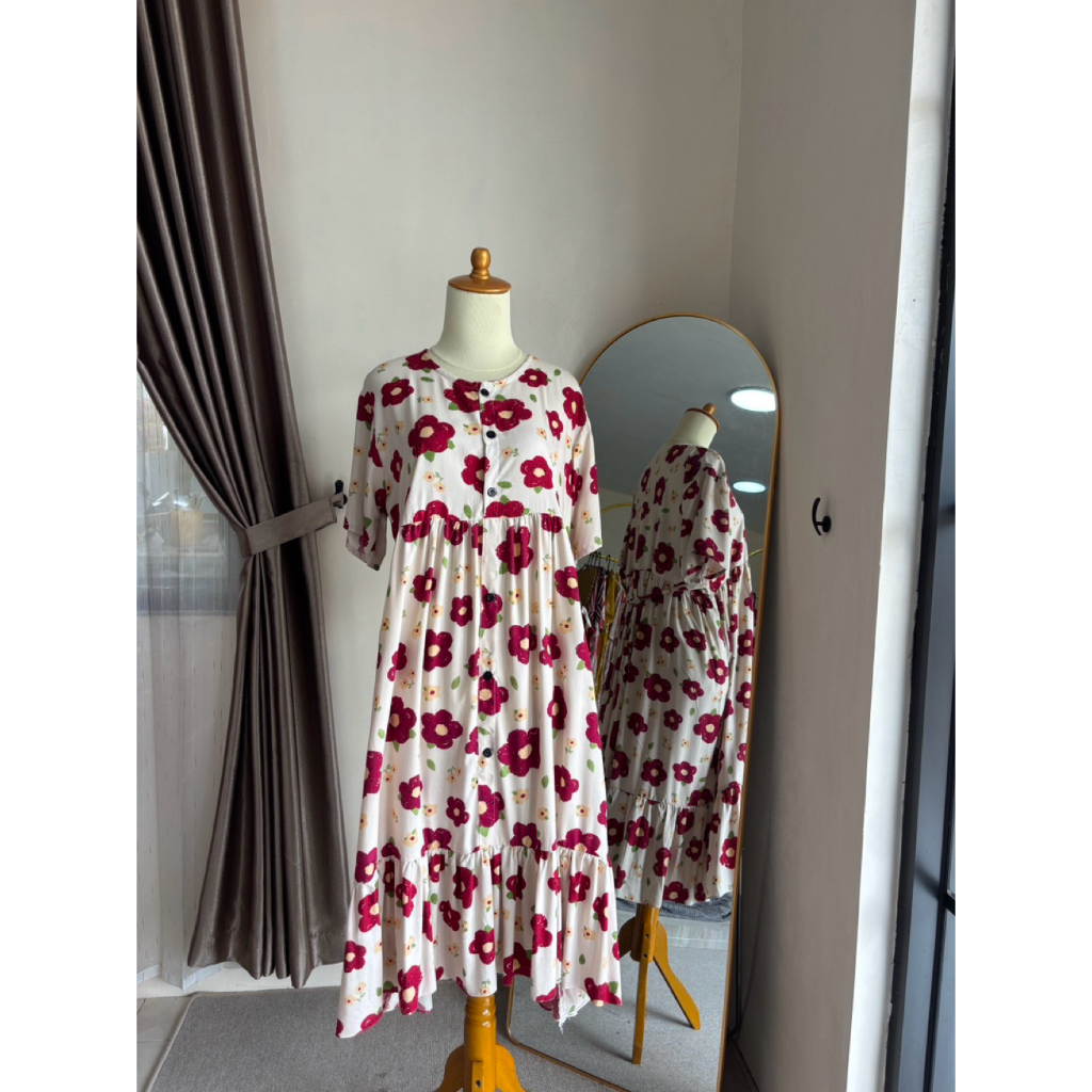 Daster Full Kancing Rayon Busui Grosir Daster Murah Jember JUMBO