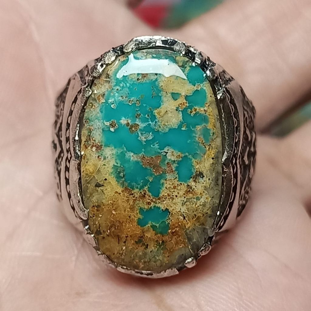 Pirus Persia ijo tosca serat emas lawasan