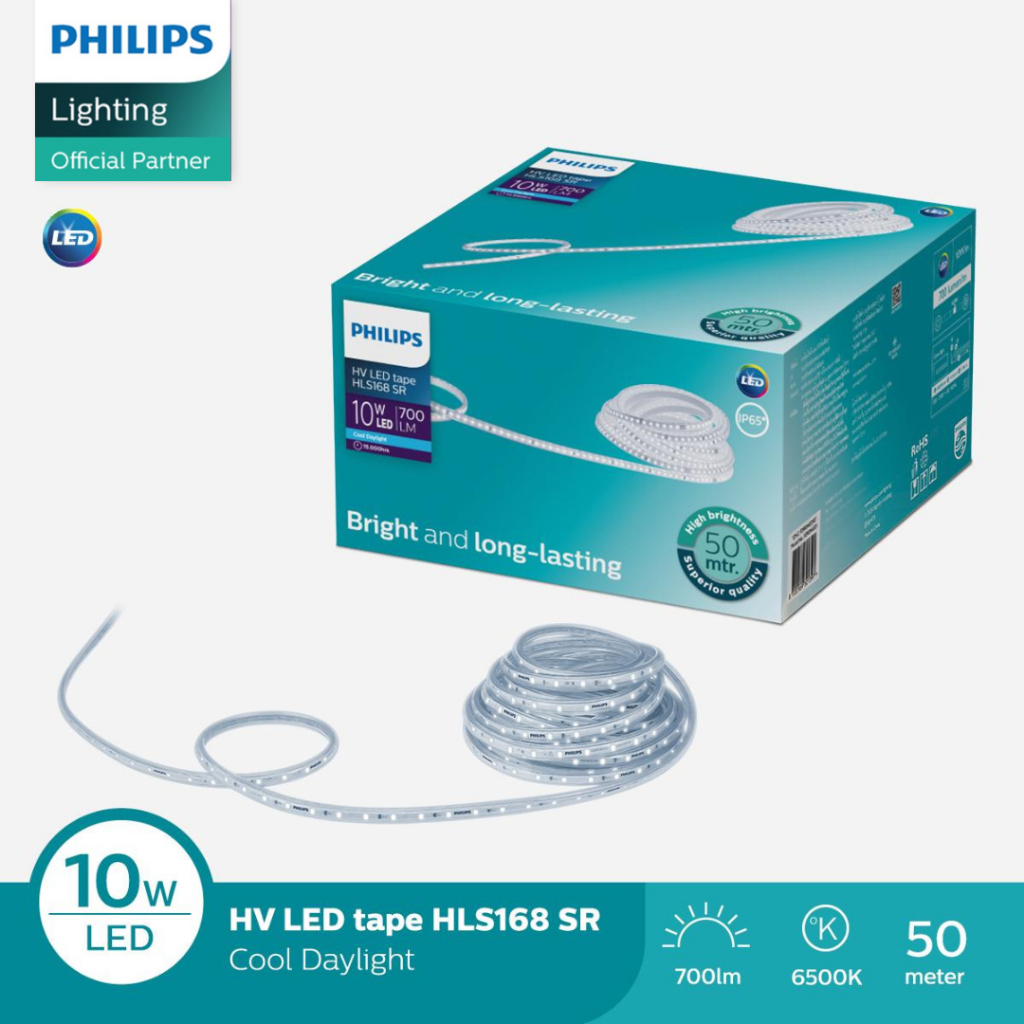 Lampu Philips LED Strip HLS168 10W/M 50M 6500K Putih
