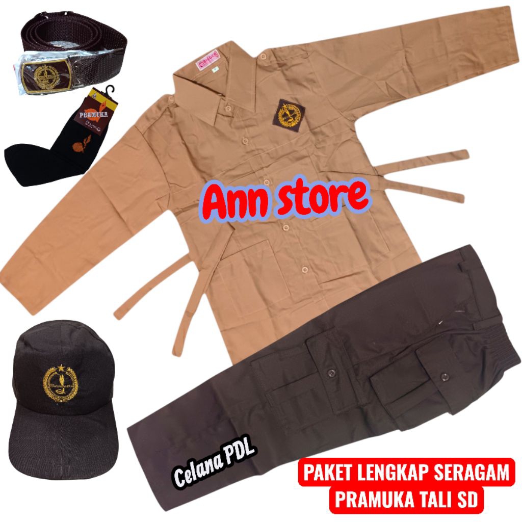 Seragam pramuka perempuan sd,Seragam pramuka anak sd Tali,Baju seragam pramuka sd perempuan