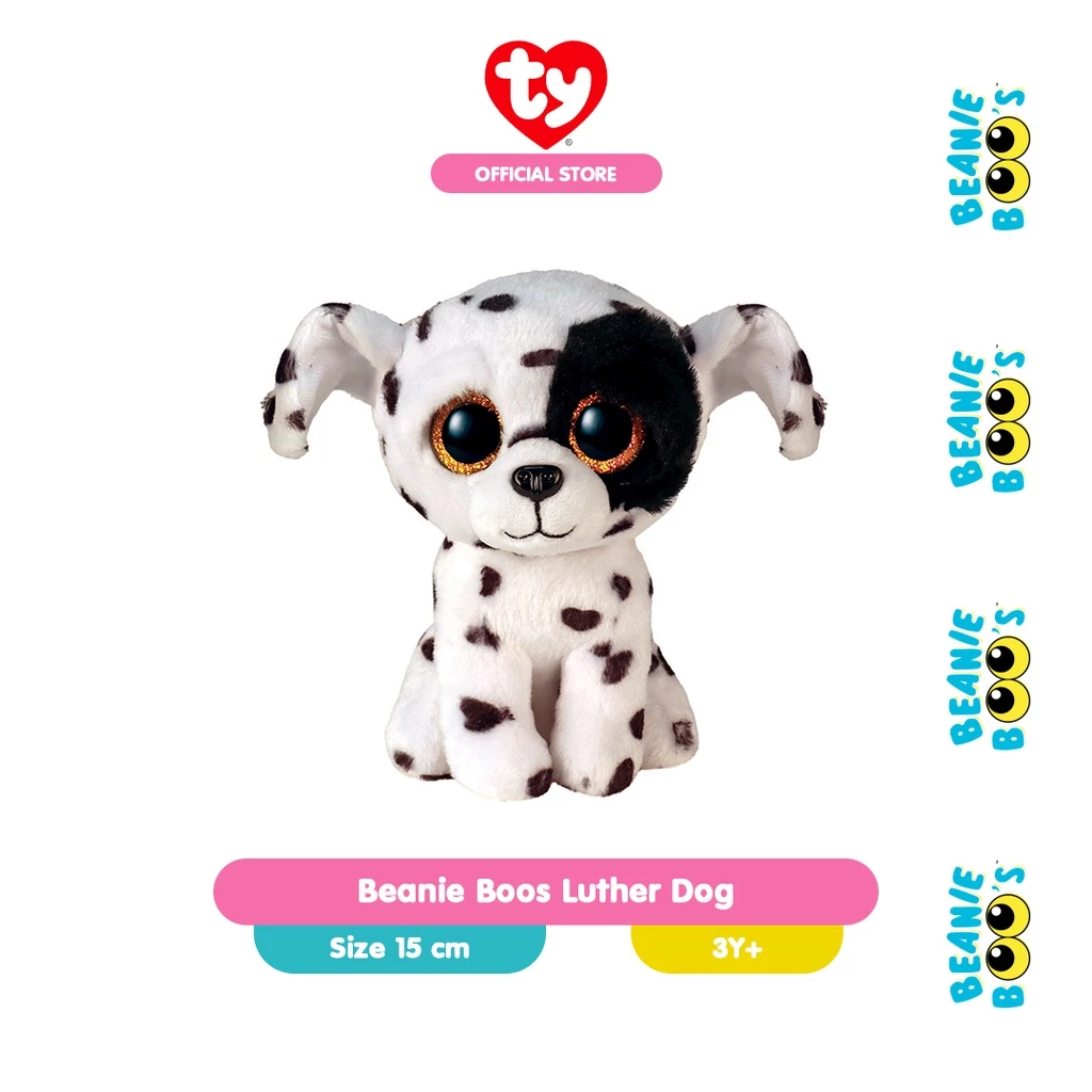 TY Beanie Boos Luther Dog (Regular) - Boneka Anjing Dalmatian