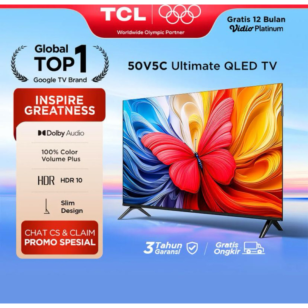 LED TV TCL 43  INCH GOOGLE  NETFLIX YOUTUBE