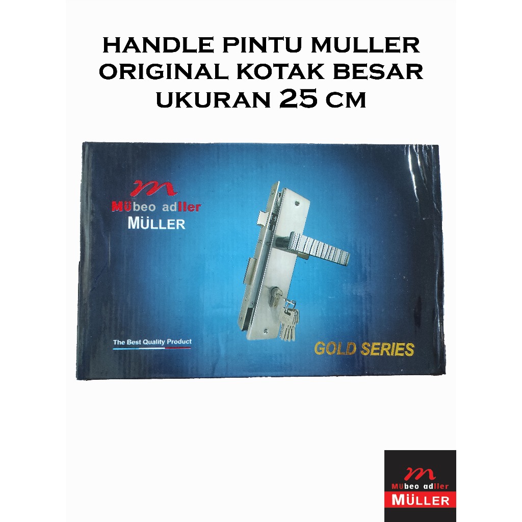 MULLER GAGANG HANDLE KUNCI PINTU BESAR PEGANGAN PINTU RUMAH DOOR SET STAINLESS