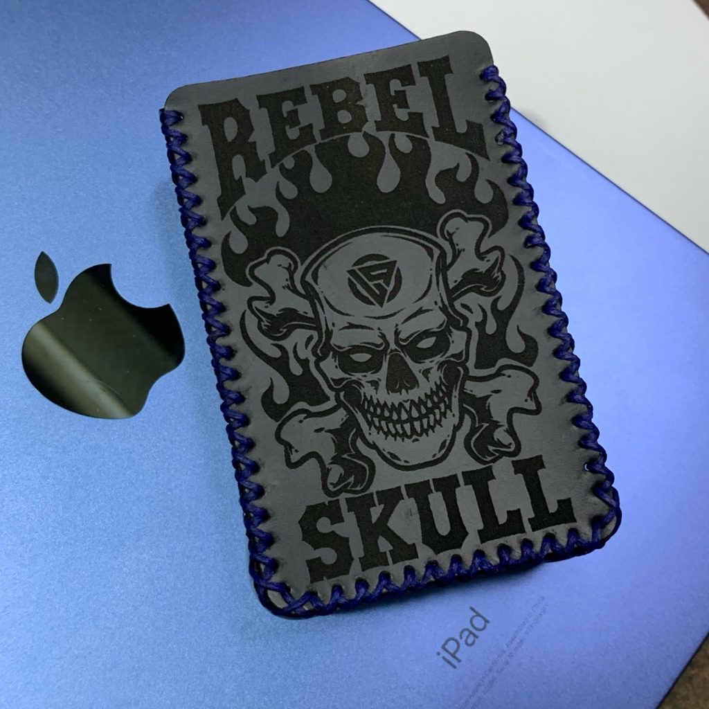 Blue Leather Sleeve R234/Pro’ Motiff R Kain Kulit Sintetis Grade A