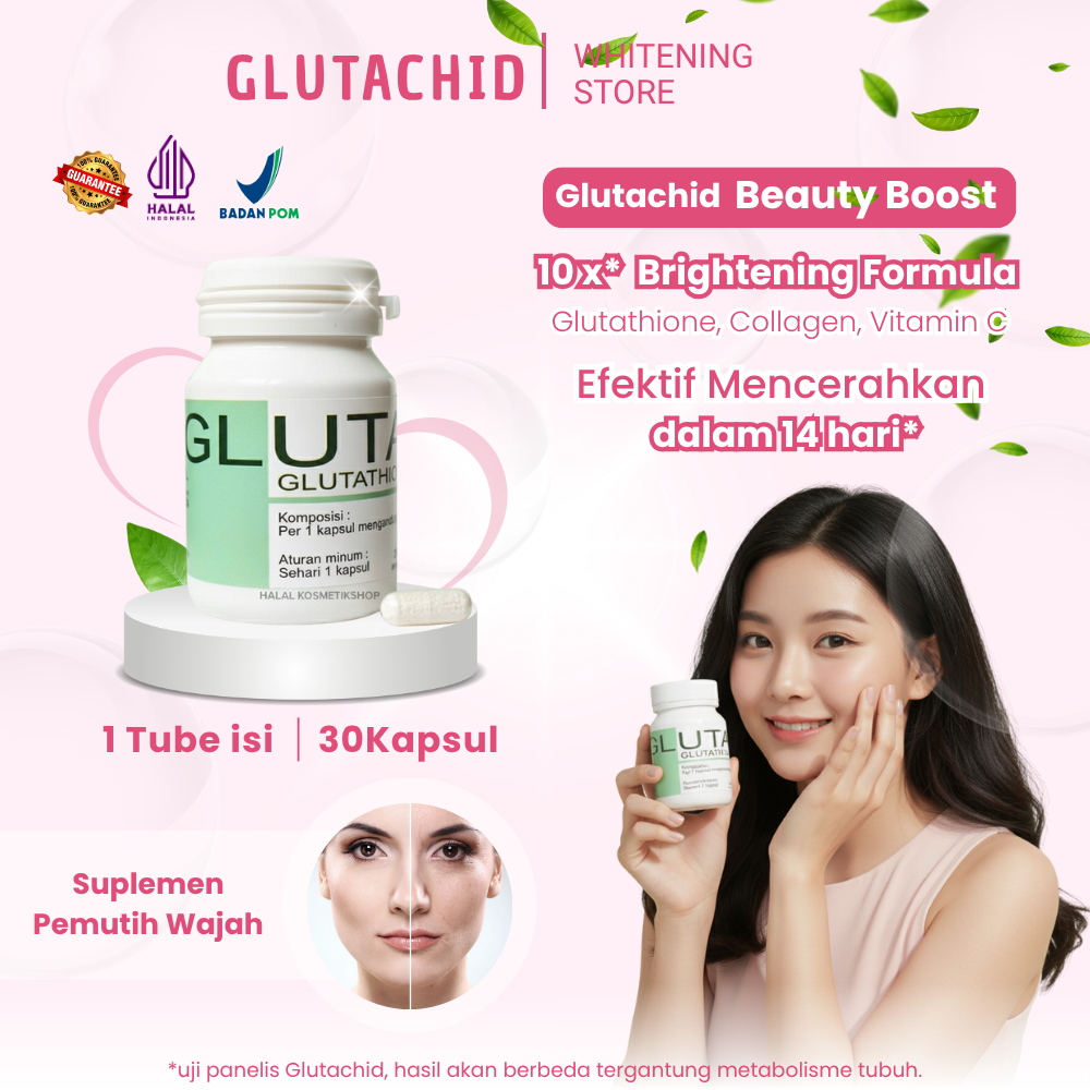 Suplemen Pemutih Wajah dan Badan Aman BPOM Efektif Cerahkan Kulit