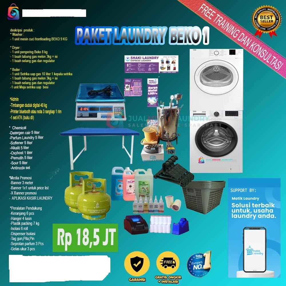 GETWASH - Paket Usaha Laundry Kiloan Pemula Budget Minim