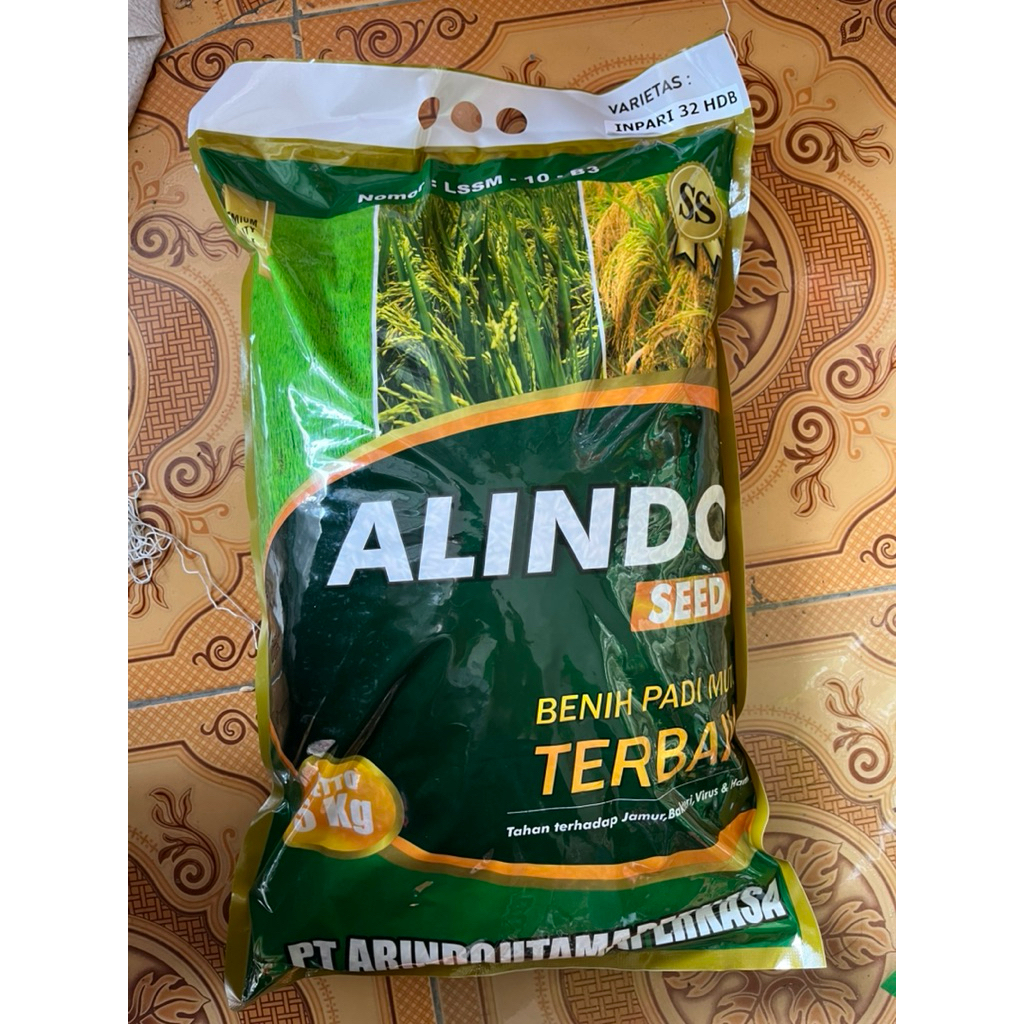 BENIH PADI ALINDO INPARI 32  BIBIT PADI UNGGUL KEMASAN 5 KG